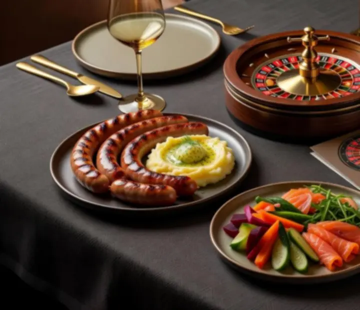 Sezonowe dania i grillowane specjały serwowane podczas wieczoru ruletkowego w restauracji